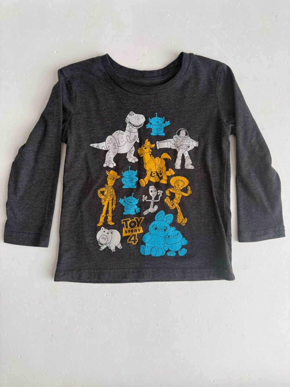 Jumping Beans Disney Toy Story 4 3T Long Sleeve Graphic Tee - Charcoal